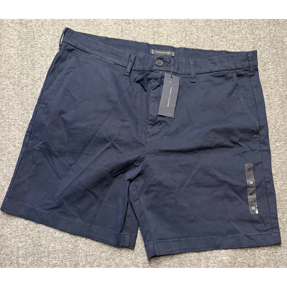 Tommy Hilfiger Mens Navy Blue Chino Shorts Size 38 NEW